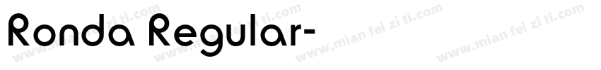 Ronda Regular字体转换